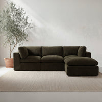 Cates Ottoman Dark Green