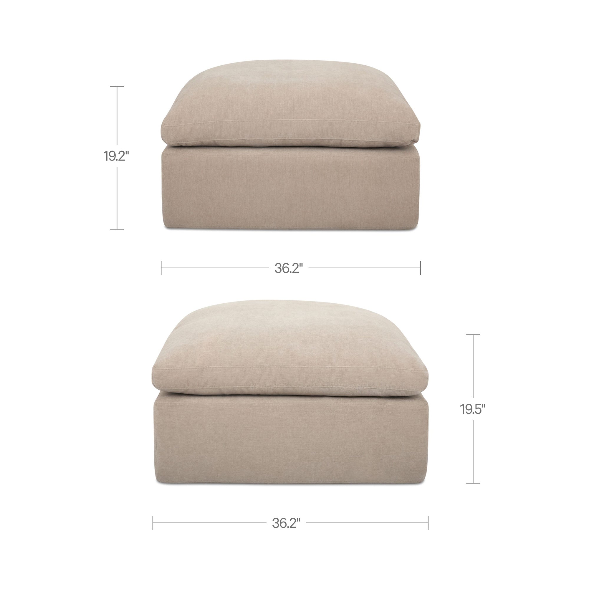 Cates Ottoman Pebble