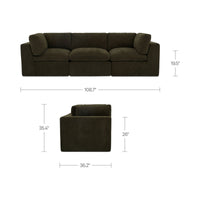 Cates Modular Sofa Dark Green