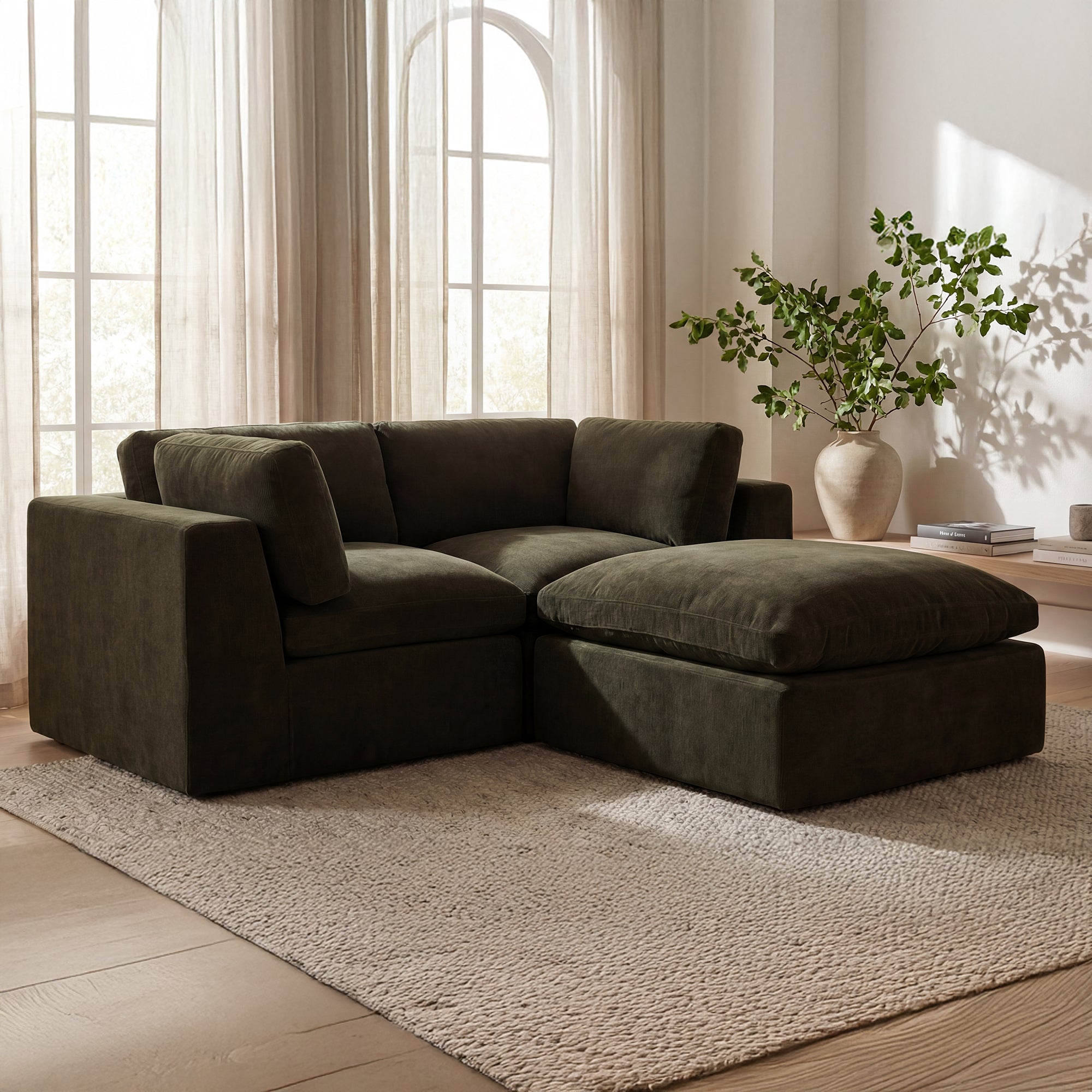 Cates Nook Modular Sectional Dark Green