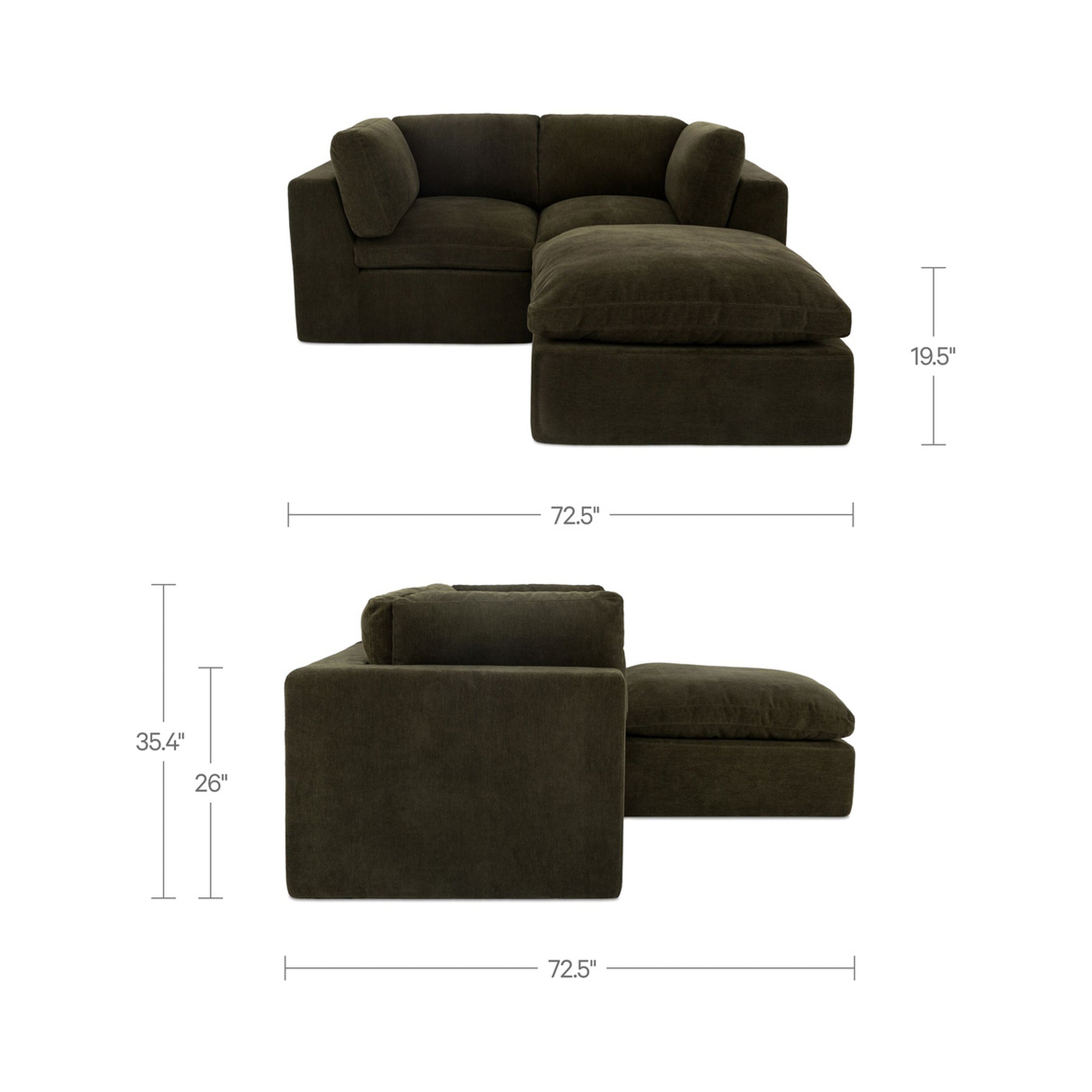Cates Nook Modular Sectional Dark Green