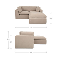 Cates Nook Modular Sectional Pebble