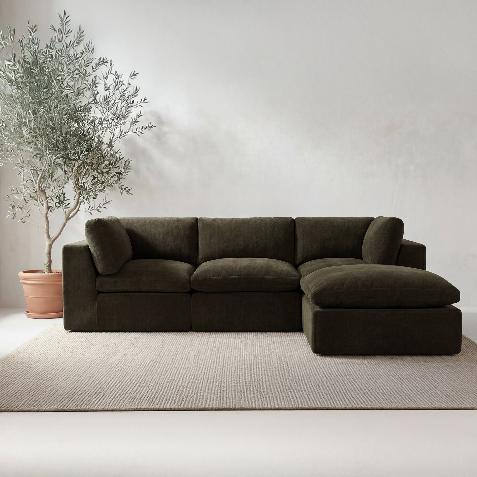 Cates Lounge Modular Sectional Dark Green