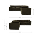 Cates Classic L Modular Sectional Dark Green