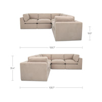 Cates Classic L Modular Sectional Pebble