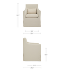 Lydia Outdoor Slipcover Dining Chair Cream