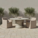 Lydia Outdoor Slipcover Dining Chair Light Brown