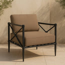 Willow Outdoor Accent Chair Light Brown