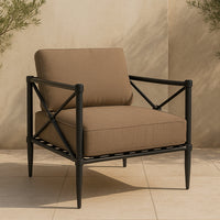 Willow Outdoor Accent Chair Light Brown
