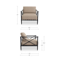Willow Outdoor Accent Chair Light Brown