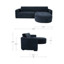 Emmy Sectional Dark Blue Right