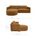Emmy Sectional Ginger Left