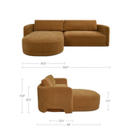 Emmy Sectional Ginger Left