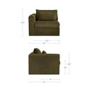 Swift Left Arm Facing Chair Dark Green