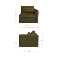 Swift Right Arm Facing Chair Dark Green