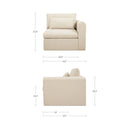 Swift Right Arm Facing Chair Light Beige
