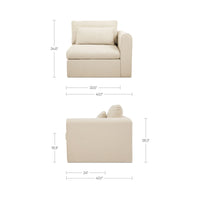 Swift Right Arm Facing Chair Light Beige