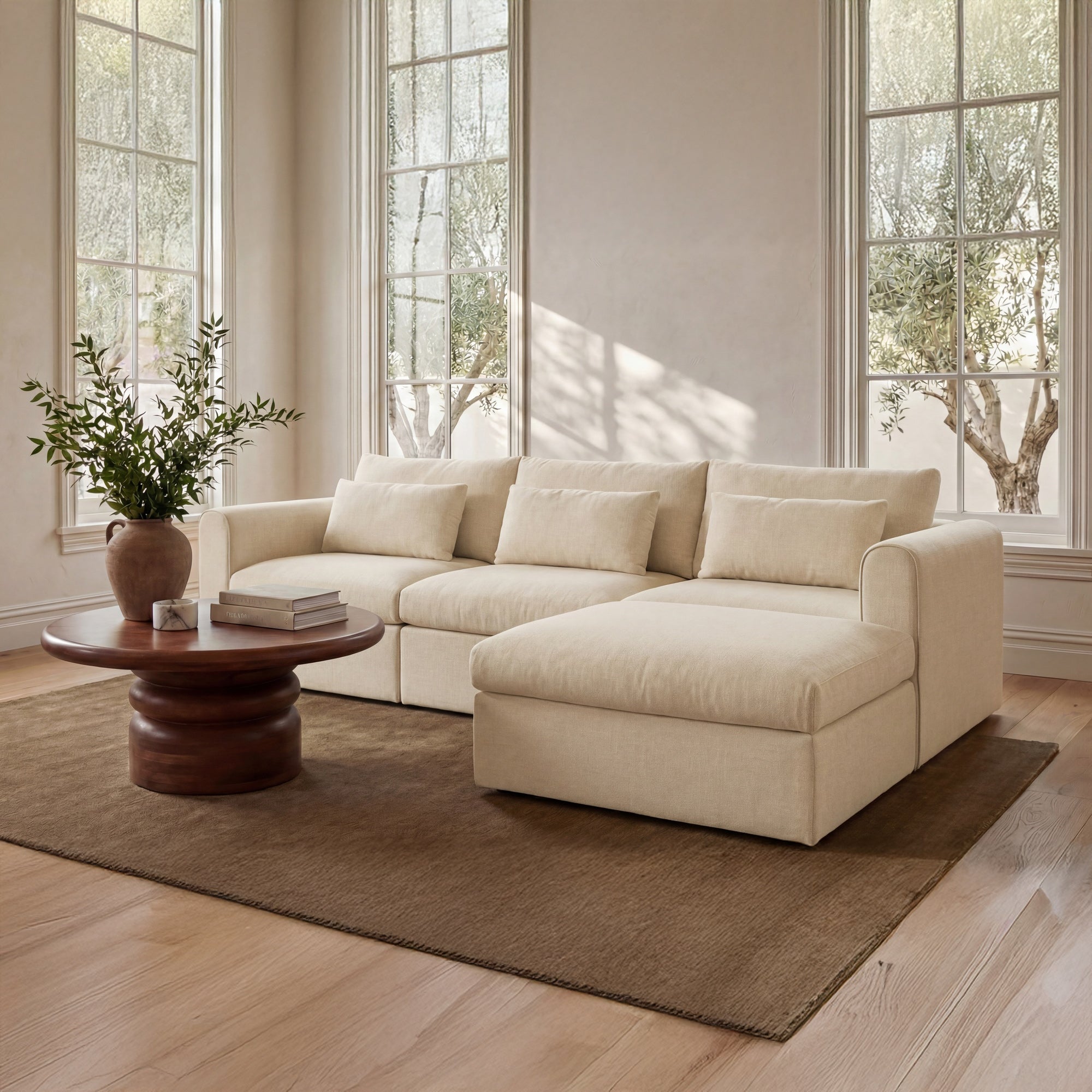 Swift Slipper Chair Light Beige