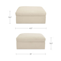 Swift Storage Ottoman Light Beige