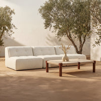 Sunseeker 3 Piece Outdoor Sofa Brown Stripe