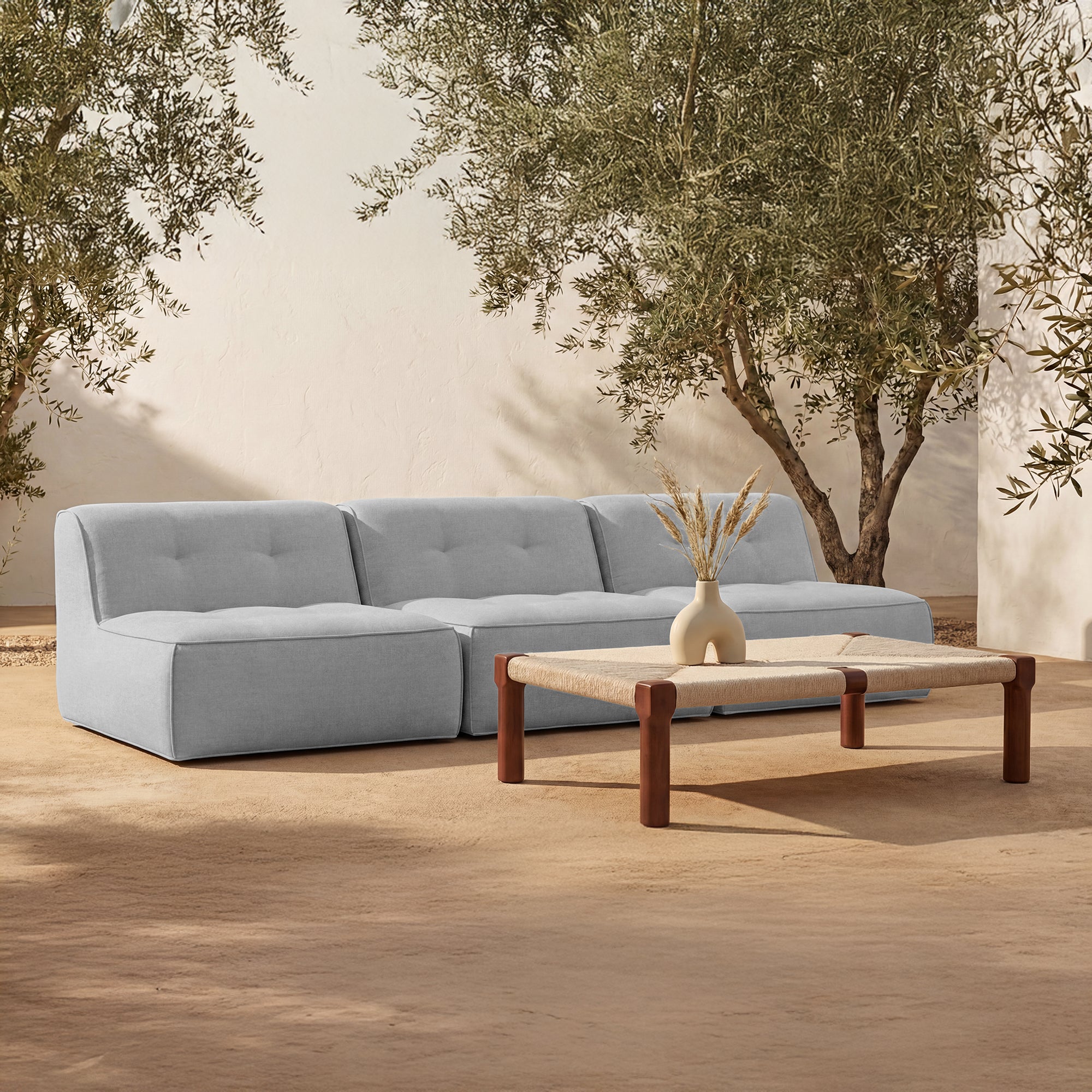 Sunseeker 3 Piece Outdoor Sofa Light Blue
