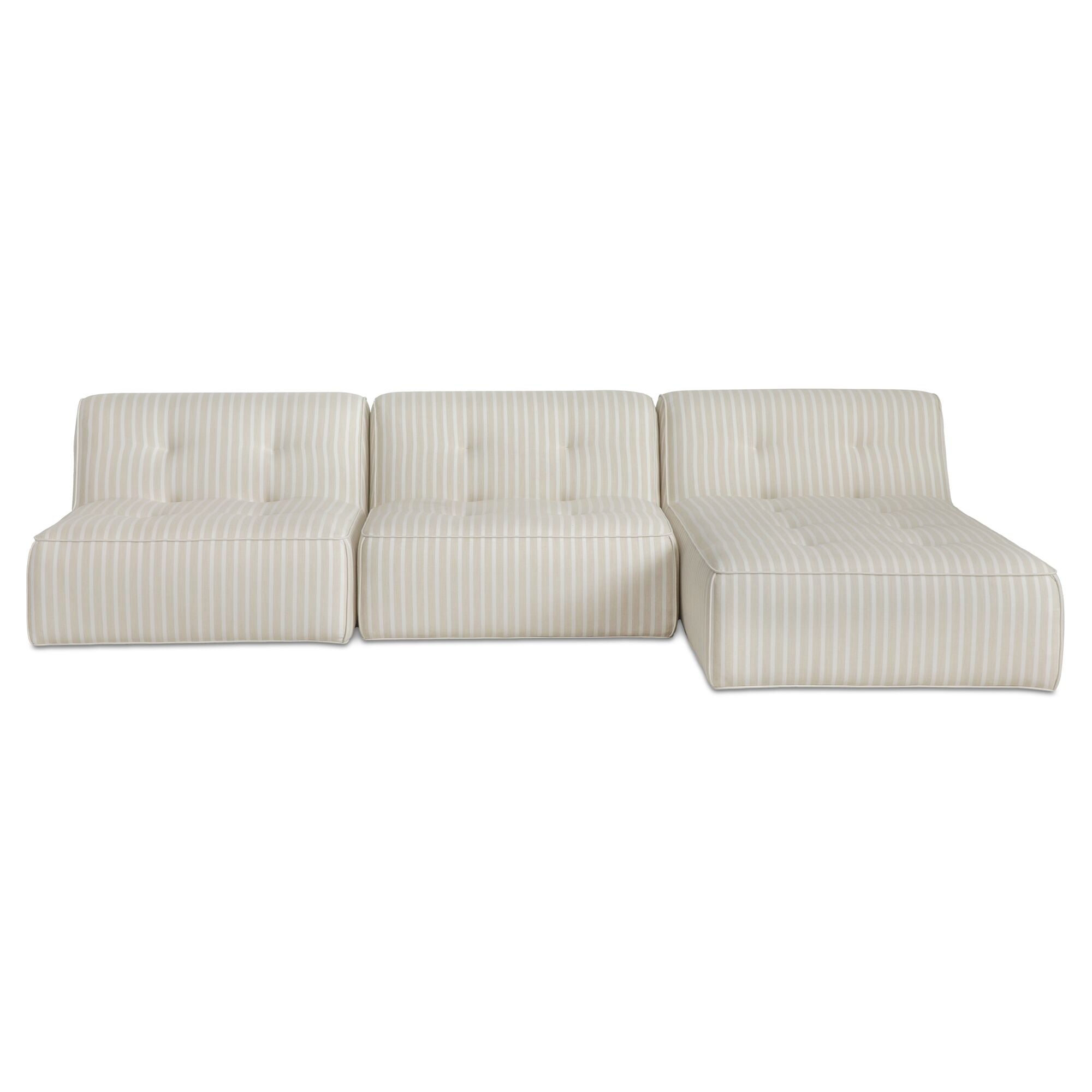 Sunseeker 3 Piece Outdoor Lounge Brown Stripe