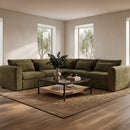 Swift Classic L Modular Sectional Dark Green