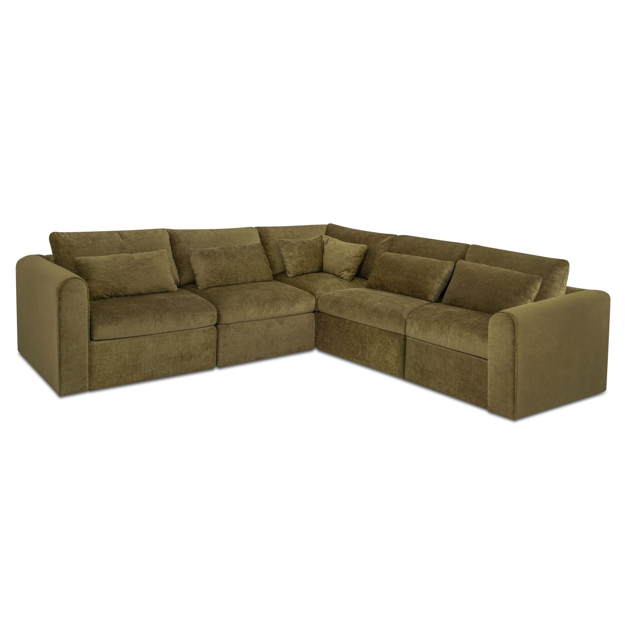 Swift Classic L Modular Sectional Dark Green