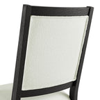 Versailles-Contemporary-Square-Back-Dining-Chair-with-Boucle-White-Fabric-in-Black-(2-Per-Carton)