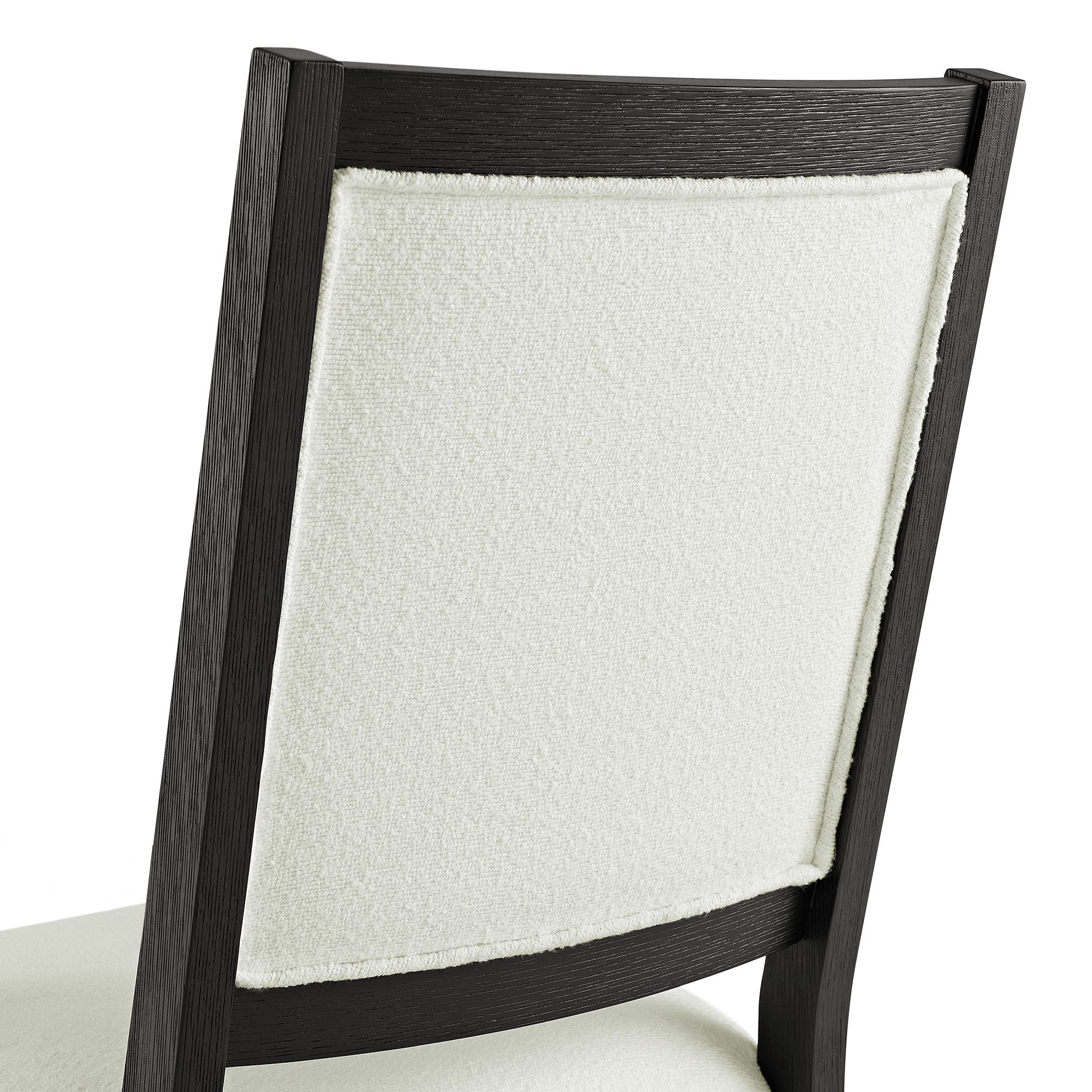 Versailles-Contemporary-Square-Back-Dining-Chair-with-Boucle-White-Fabric-in-Black-(2-Per-Carton)