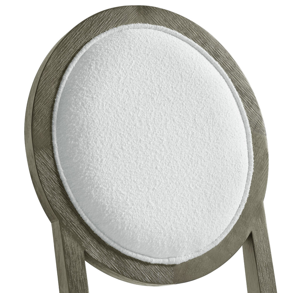 Versailles-Contemporary-Round-Back-Dining-Chair-With-Boucle-White-in-Grey-(2-Per-Carton)