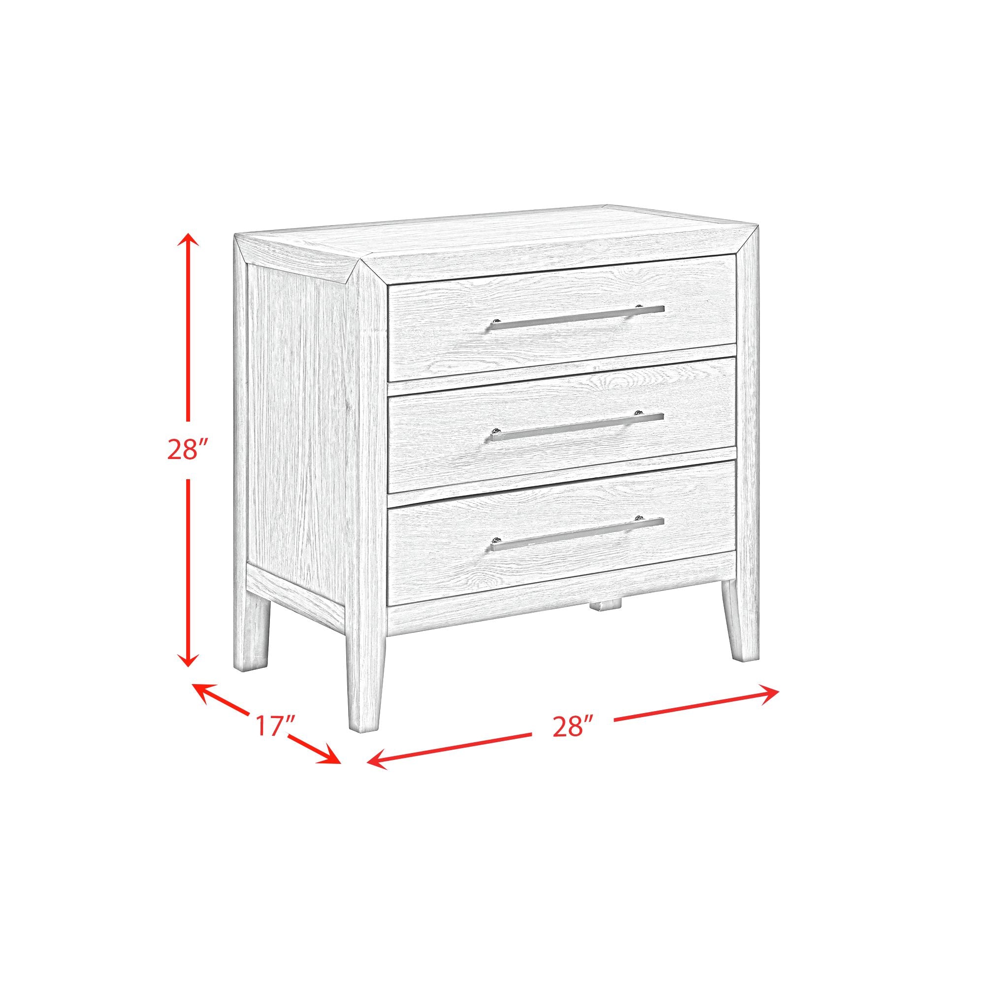 Versailles-Contemporary-3-Drawer-Nightstand-in-Black