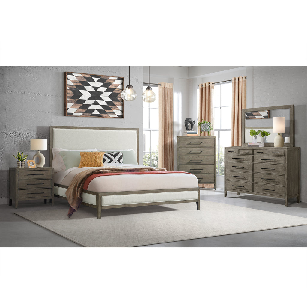 Versailles-Contemporary-12-Drawer-Dresser-&-Mirror-Set-in-Grey