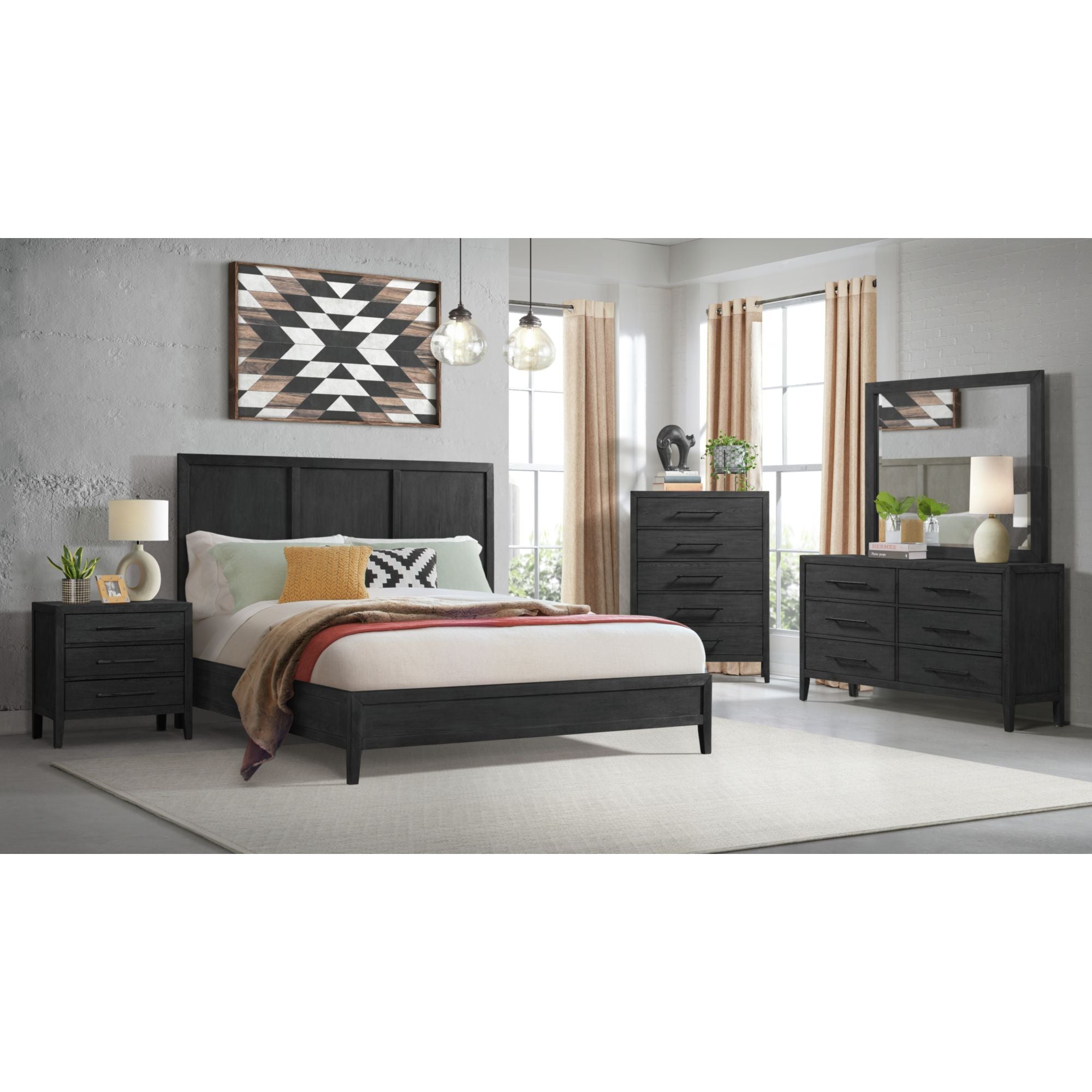 Versailles-Contemporary-Queen-Bed-with-Low-Footboard-in-Black