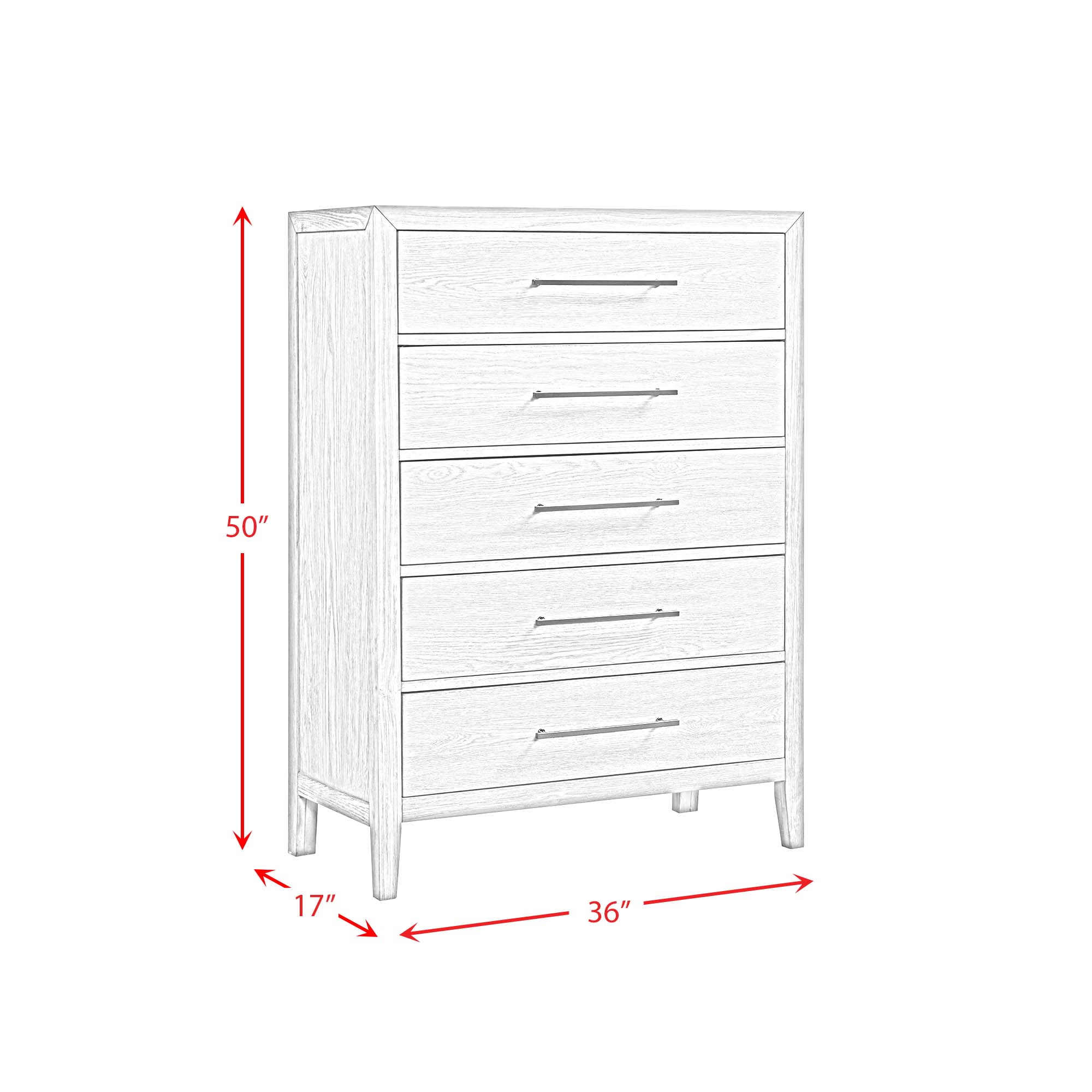Versailles-Contemporary-5-Drawer-Chest-in-Black