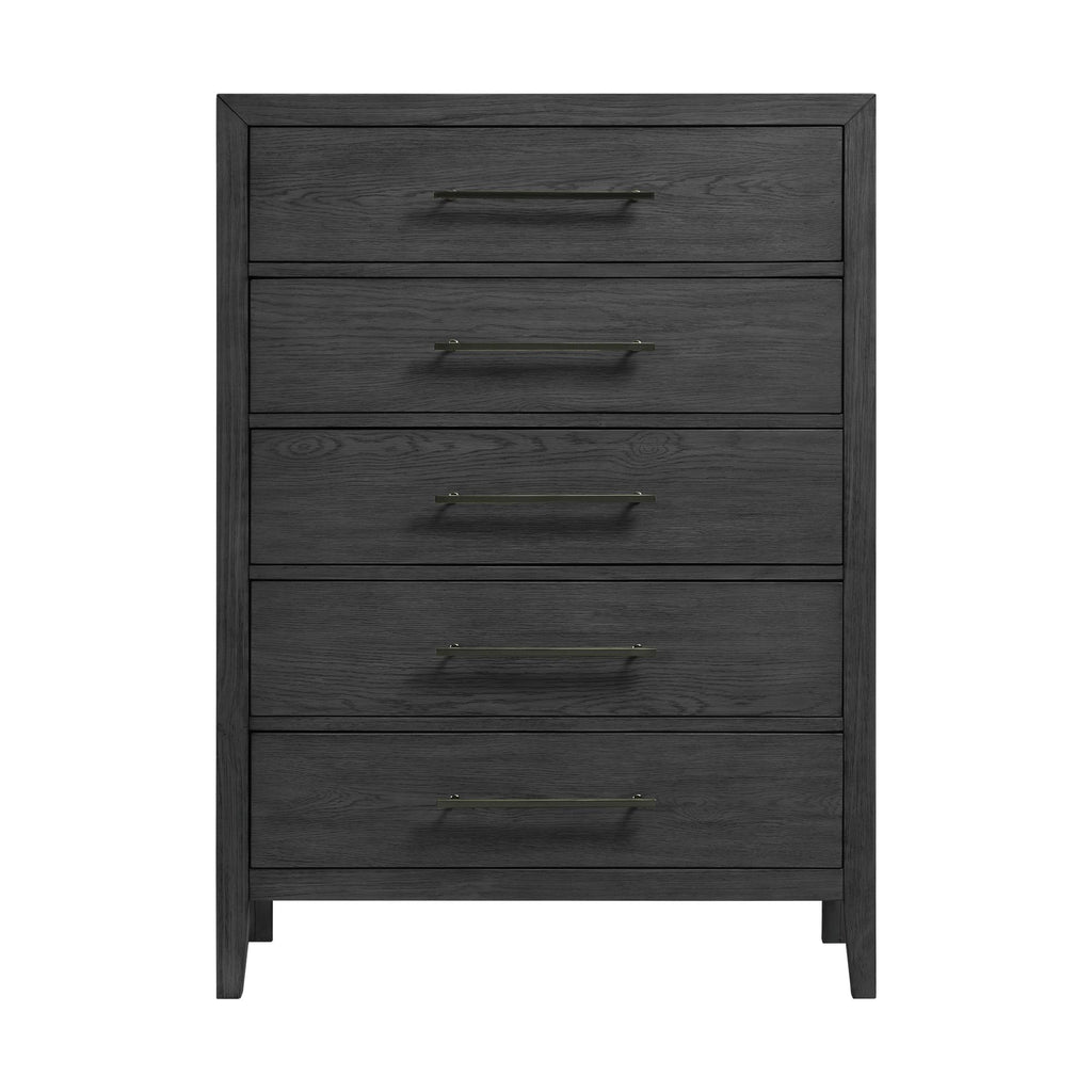 Versailles-Contemporary-5-Drawer-Chest-in-Black