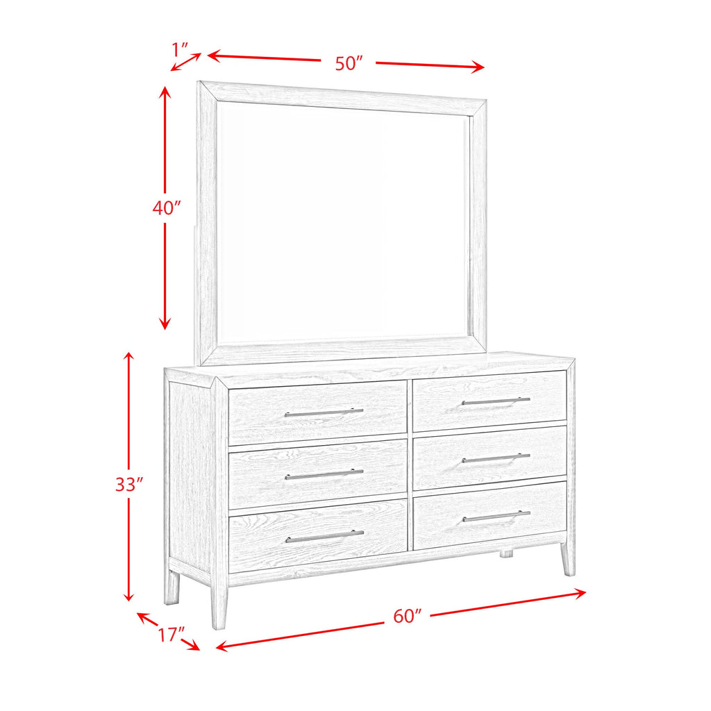 Versailles-Contemporary-6-Drawer-Dresser-&-Mirror-Set-in-Black