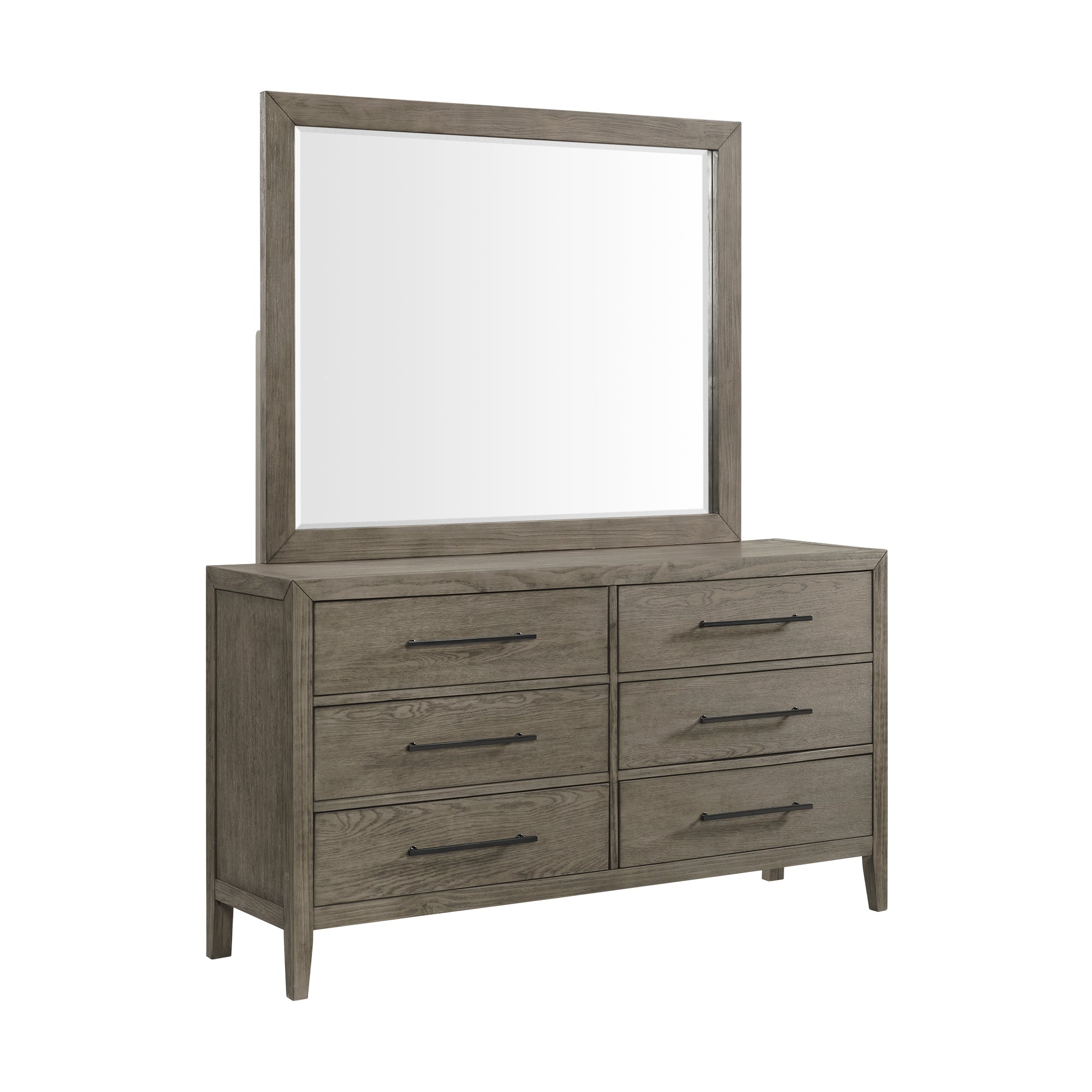 Versailles-Contemporary-6-Drawer-Dresser-&-Mirror-Set-in-Grey