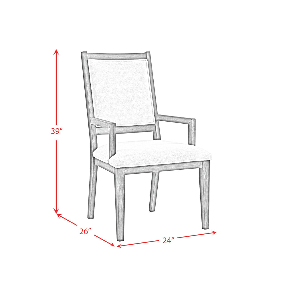 Versailles-Contemporary-Dining-Arm-Chair-With-Boucle-White-in-Grey-(2-Per-Carton)