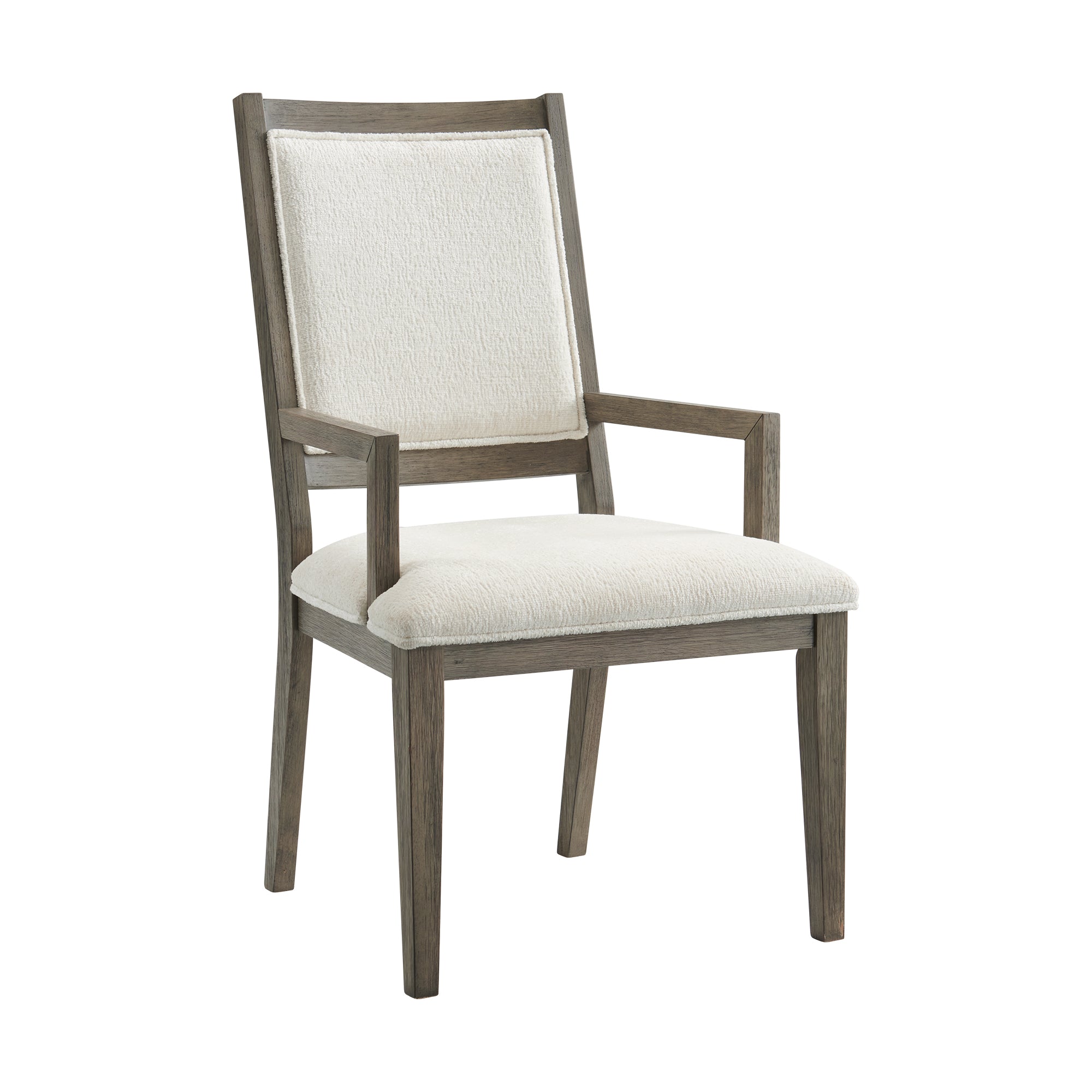 Versailles-Contemporary-Dining-Arm-Chair-With-Boucle-White-in-Grey-(2-Per-Carton)