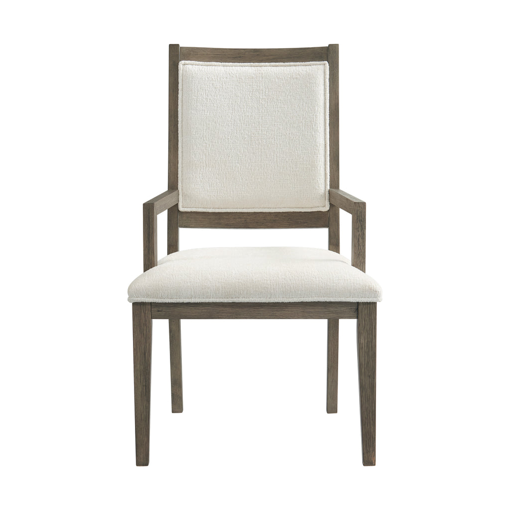Versailles-Contemporary-Dining-Arm-Chair-With-Boucle-White-in-Grey-(2-Per-Carton)