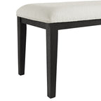 Versailles-Contemporary-Dining-Bench-with-Boucle-White-Fabric-in-Black