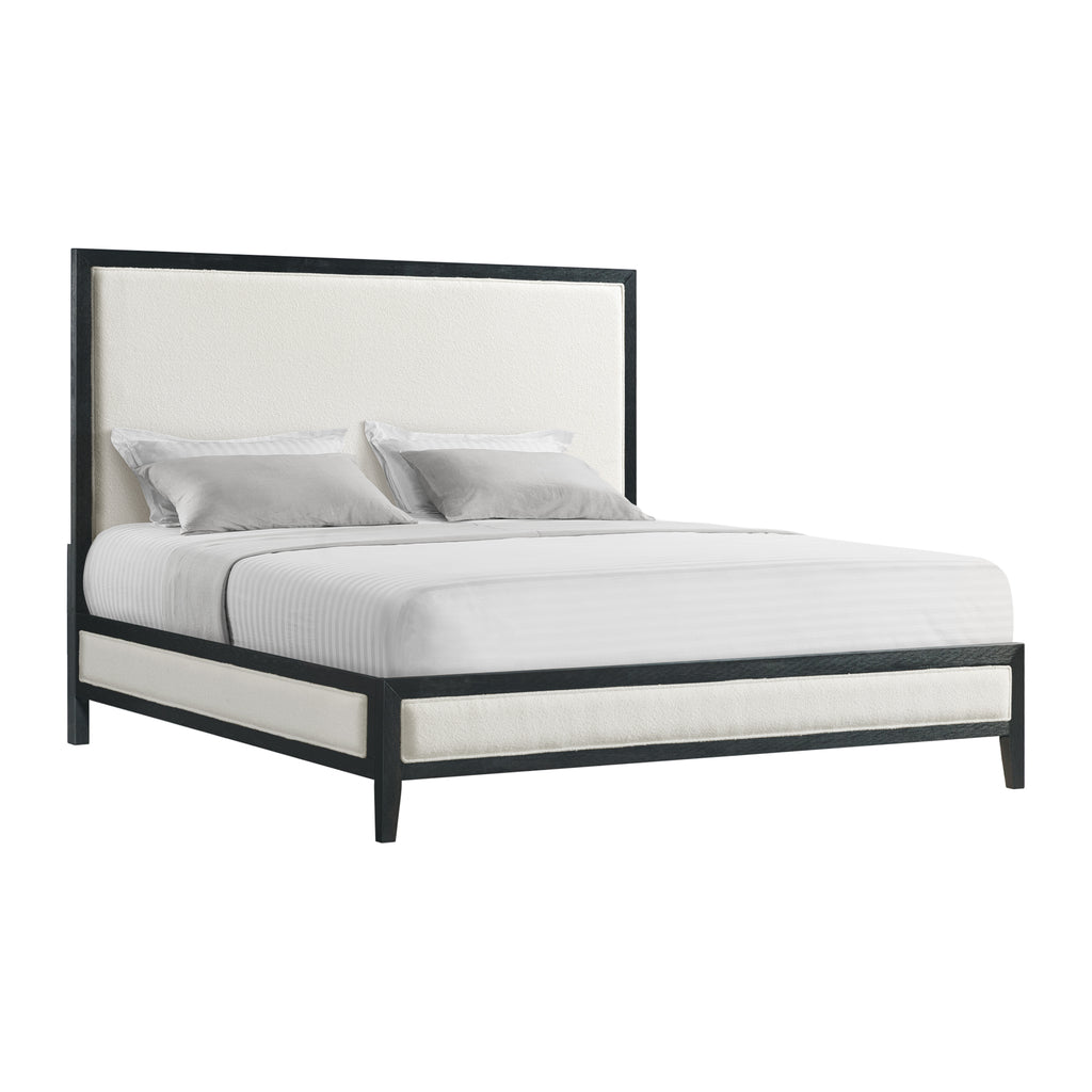 Versailles-Contemporary-King-White-Fabric-Panel-Bed-with-Low-Footboard-in-Black
