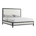 Versailles-Contemporary-King-White-Fabric-Panel-Bed-with-Low-Footboard-in-Black