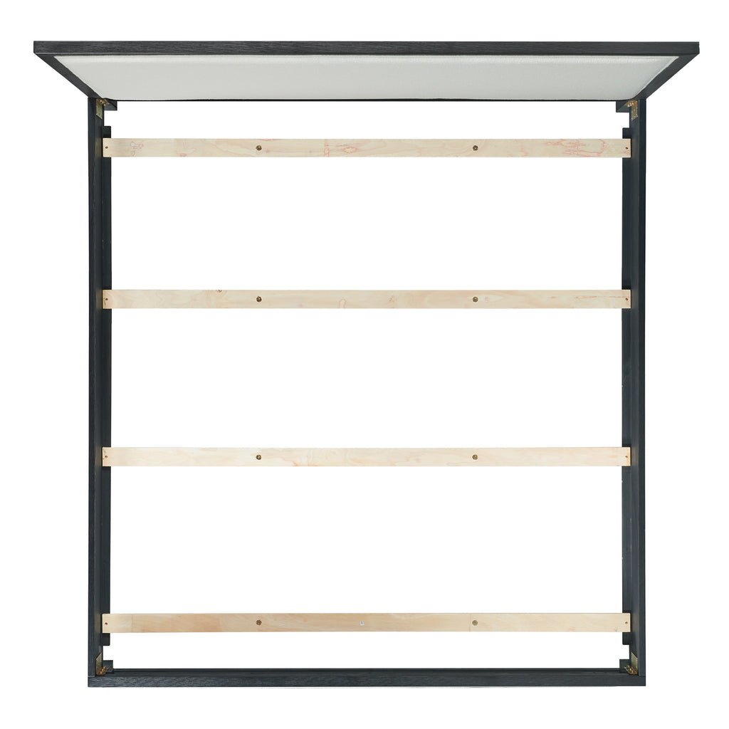 Versailles-Contemporary-King-White-Fabric-Panel-Bed-with-Low-Footboard-in-Black