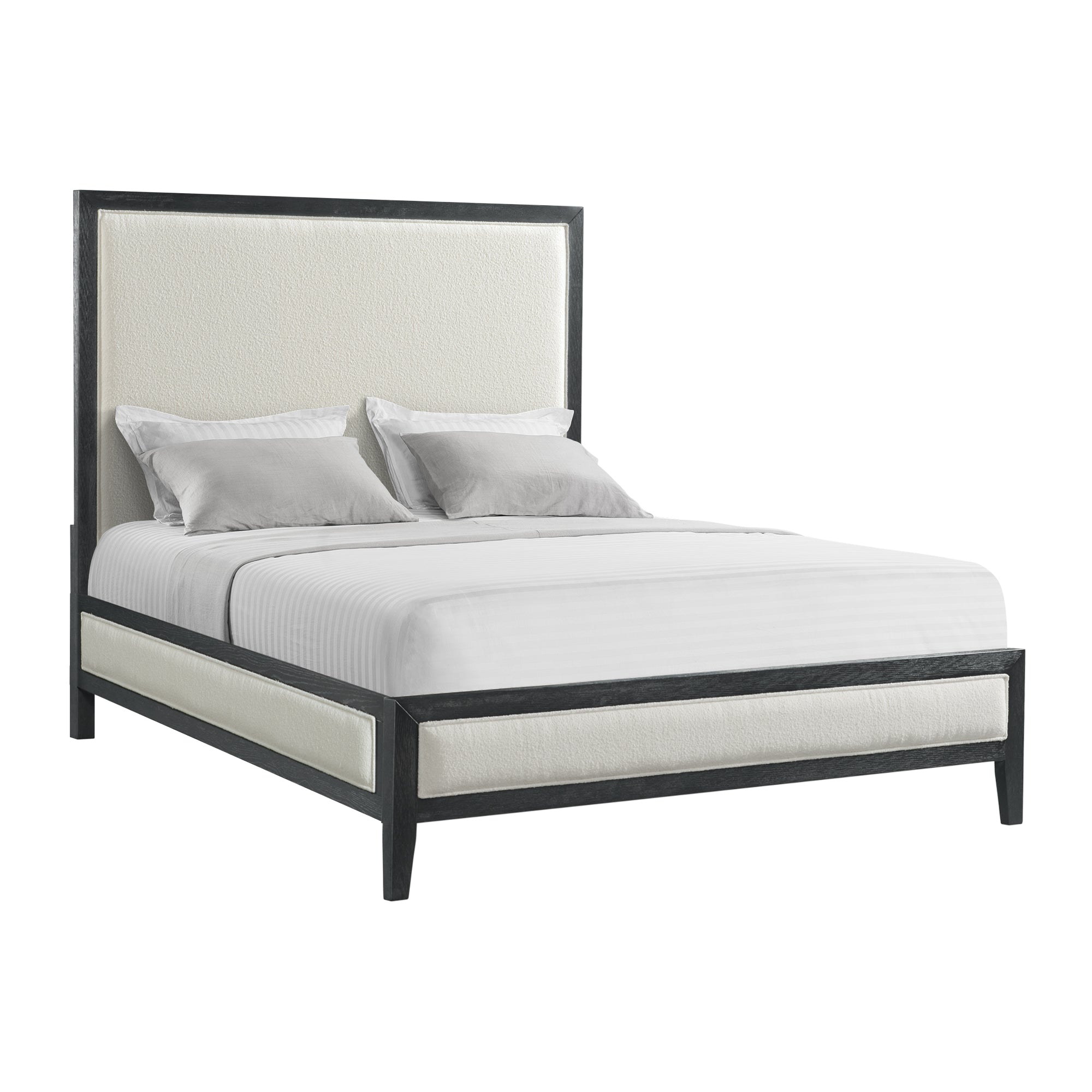 Versailles-Contemporary-Queen-White-Fabric-Panel-Bed-with-Low-Footboard-in-Black