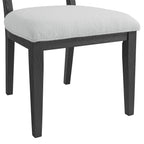 Versailles-Contemporary-Round-Back-Dining-Chair-with-Boucle-White-Fabric-in-Black-(2-Per-Carton)