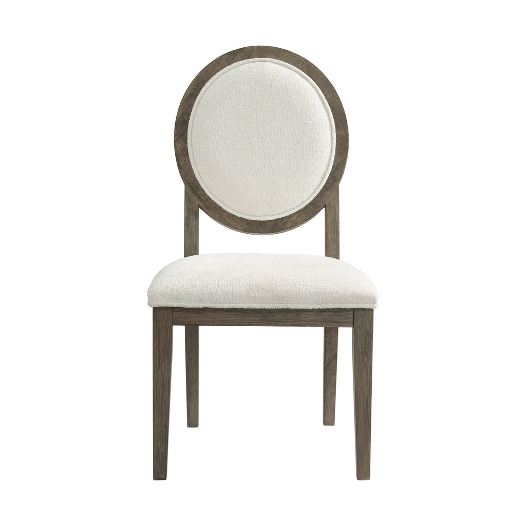 Versailles-Contemporary-Round-Back-Dining-Chair-With-Boucle-White-in-Grey-(2-Per-Carton)