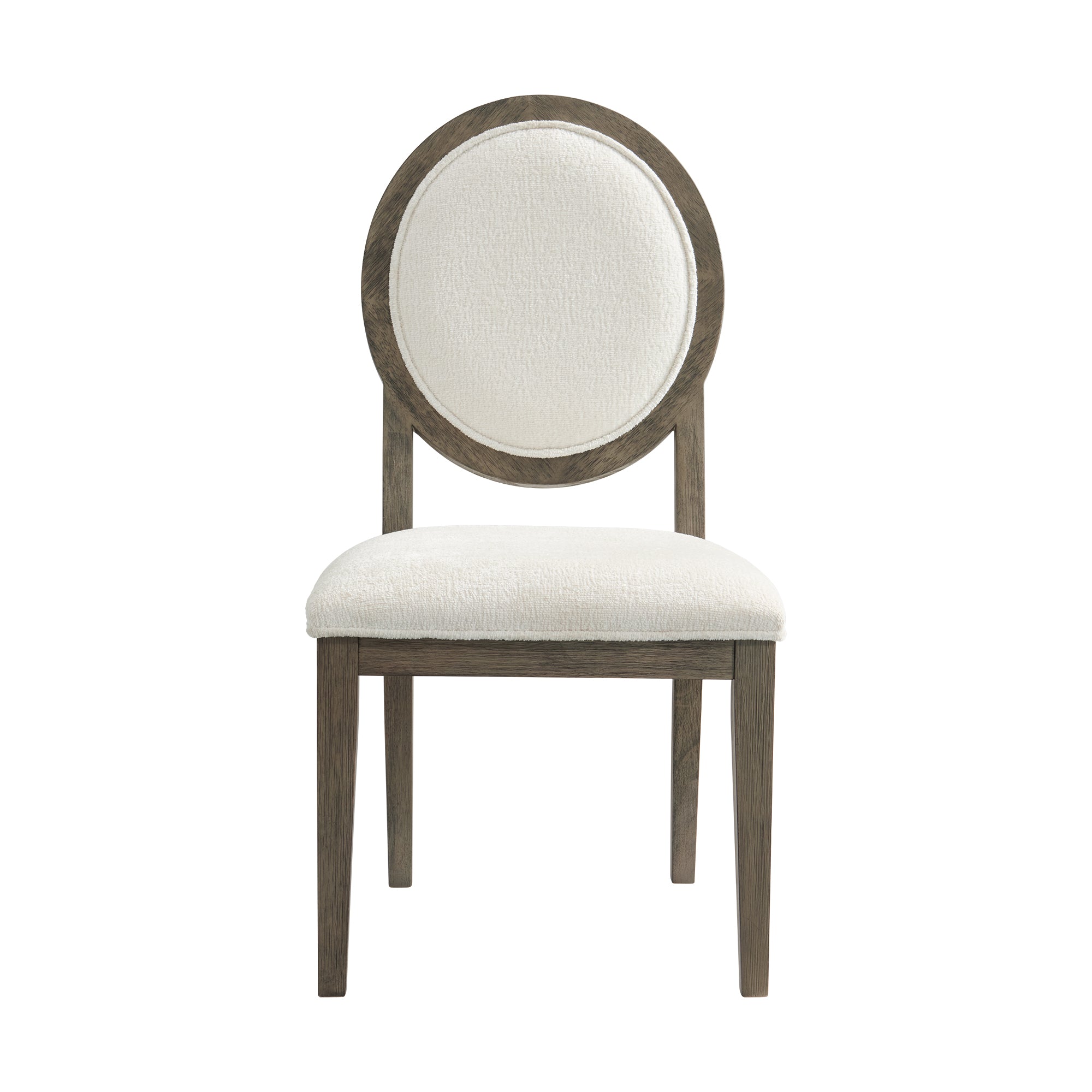 Versailles-Contemporary-Round-Back-Dining-Chair-With-Boucle-White-in-Grey-(2-Per-Carton)