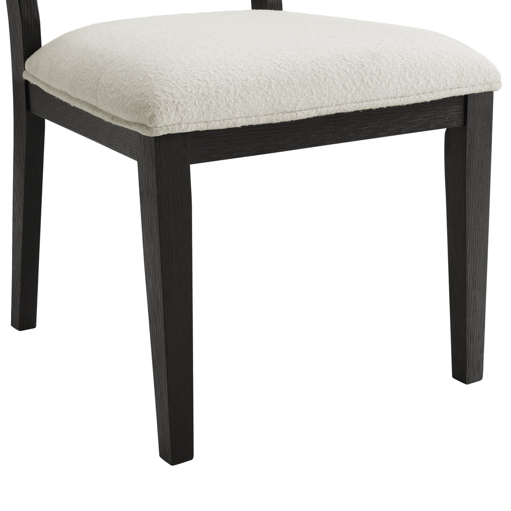 Versailles-Contemporary-Square-Back-Dining-Chair-with-Boucle-White-Fabric-in-Black-(2-Per-Carton)